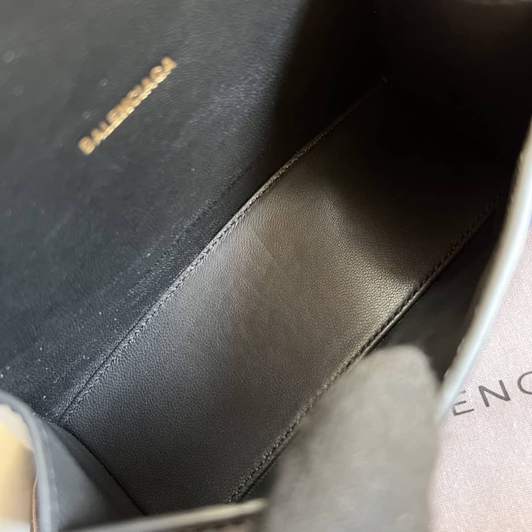 Balenciaga Hourglass Leather Top Handle Replica Bag