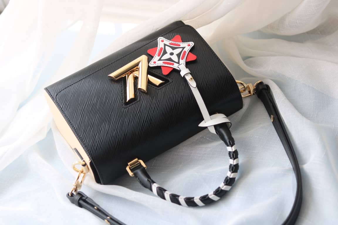 Louis Vuitton Textured Epi Leather Twist Series Bag Black
