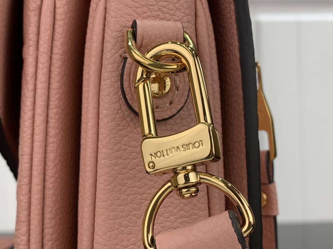 Best Replica Louis Vuitton Pochette Metis Marine Leather Pink M44071 Replica Shoulder Bag(ColaReps)