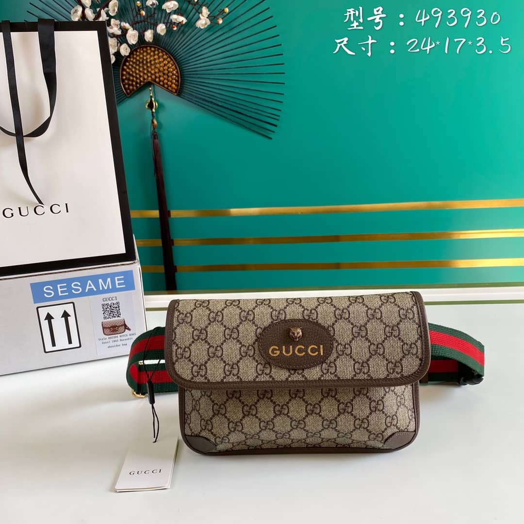 Gucci GG Supreme Belt Bag Replica 493930
