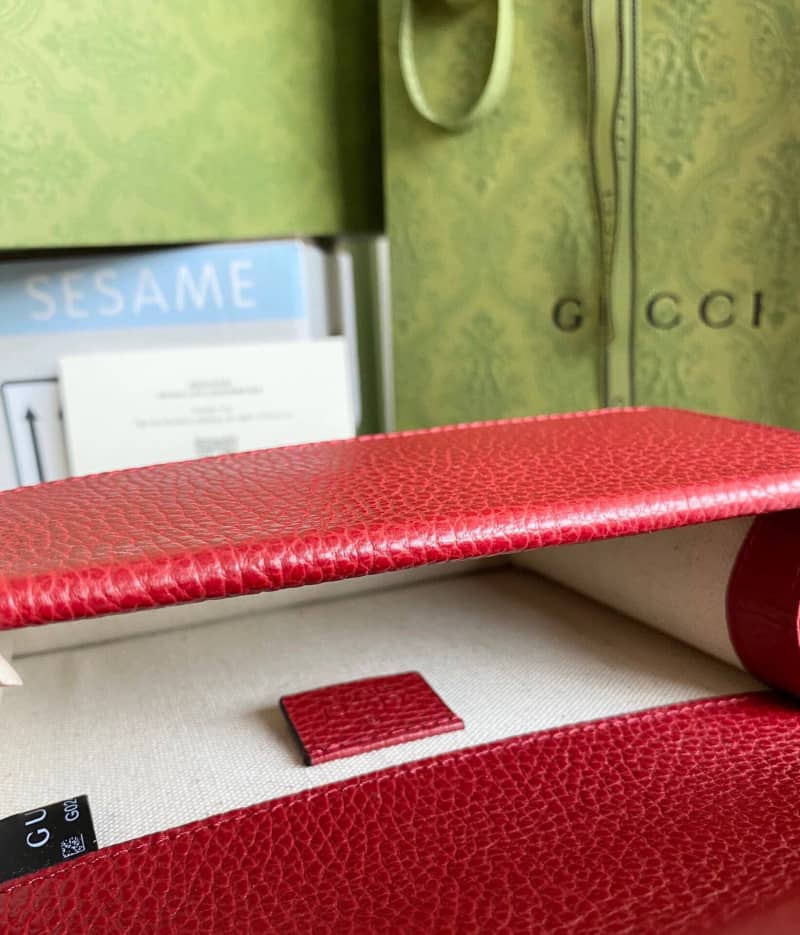 Gucci Dionysus Dupe GG Supreme Dionysus 2way Mini Chain Shoulder Bag Replica Red 421970