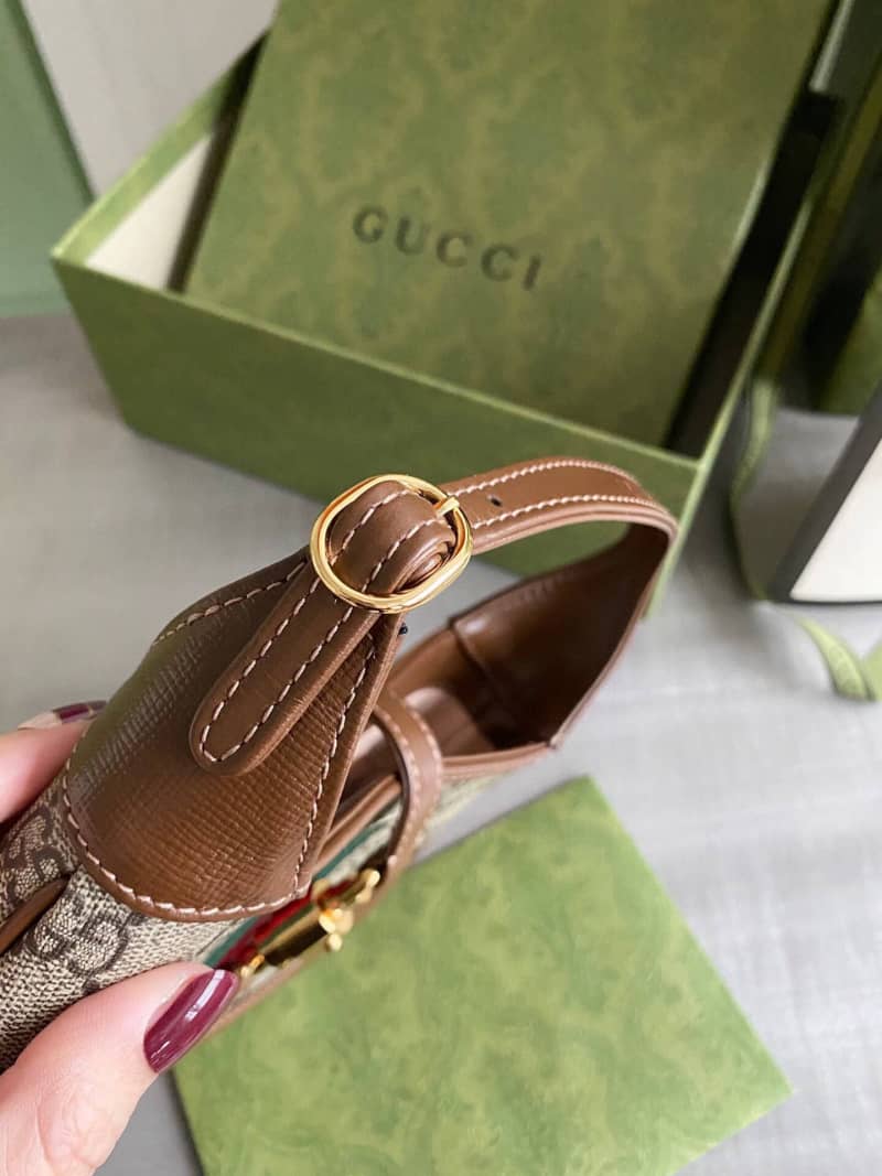 Gucci Jackie 1961 Mini Shoulder Bag Replica Brown 637092