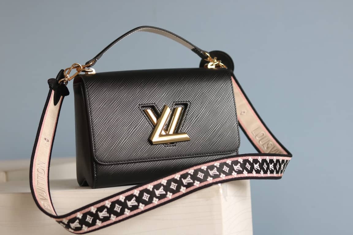 Louis Vuitton Textured Epi Leather Twist Series Bag Black