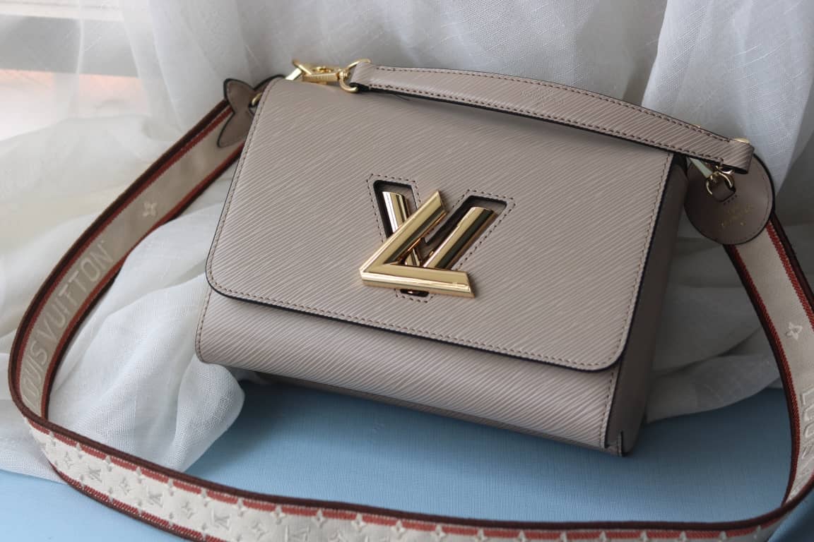 Louis Vuitton Textured Epi Leather Twist Series Bag Gray