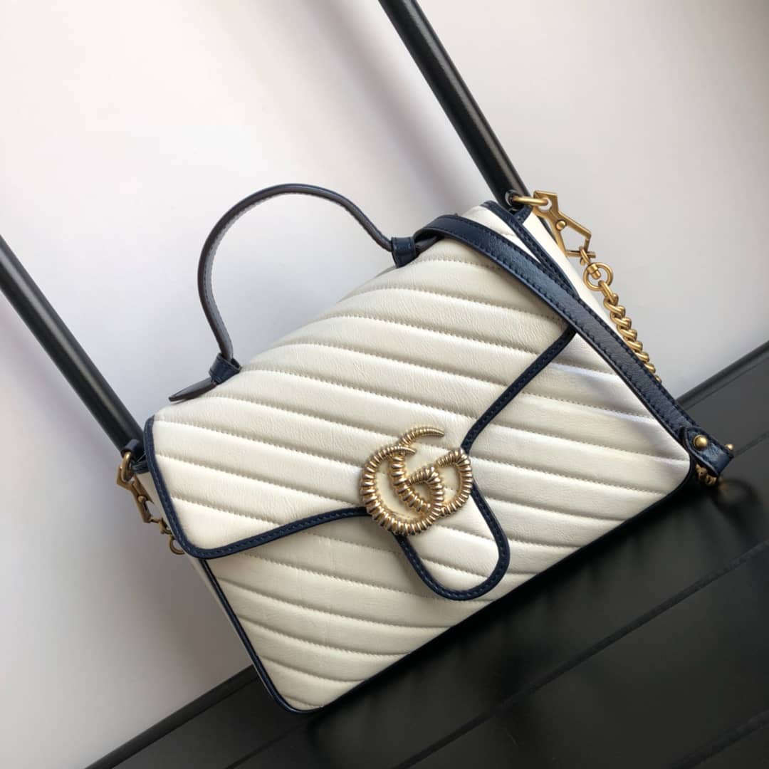 Gucci Marmont Dupe GG Marmont Replica Bag White 498100