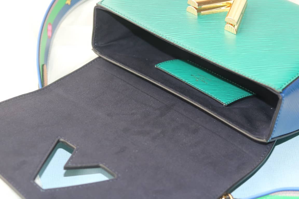 Louis Vuitton Textured Epi Leather Twist Series Bag Green