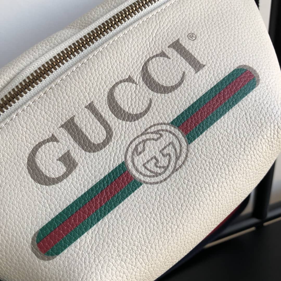 Gucci Print Small Waist Body Belt Bag Replica White 527792