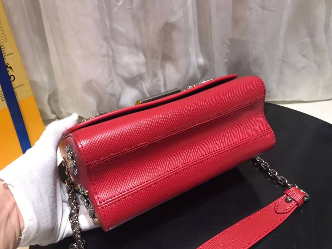 Louis Vuitton Epi Leather Twist MM Replica Bag Red