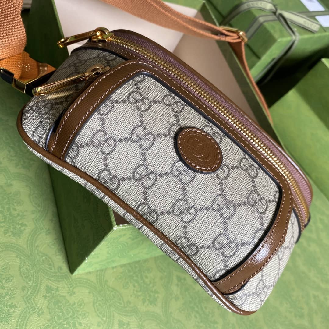 Best Replica Gucci Interlocking GG Supreme Belt Bag Replica 682933(ColaReps)