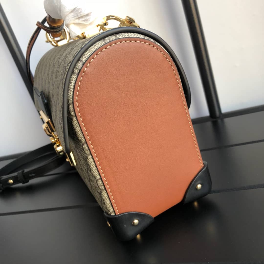 Gucci Padlock GG Small Bamboo Shoulder Bag Replica Brown 603221
