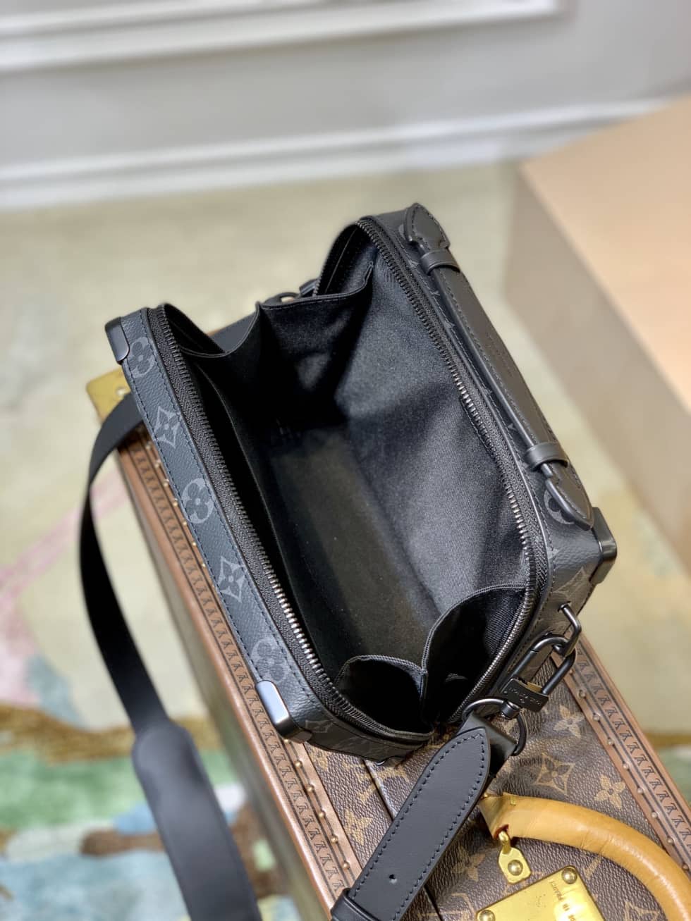 Louis Vuitton Handle Trunk Monogram Macassar M45935 Replica Shoulder Bag