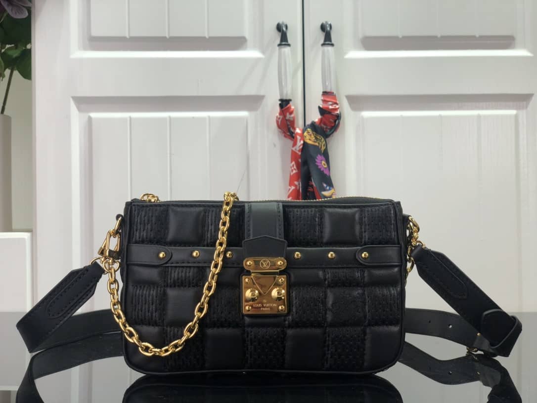 Louis Vuitton Pochette Troca Replica Shoulder Bag Black M59046