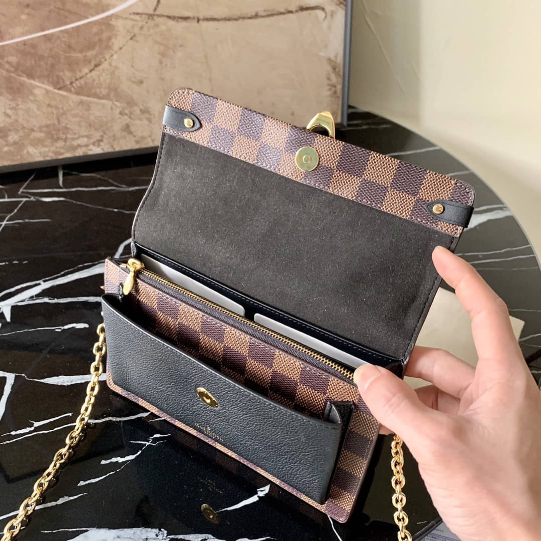 Louis Vuitton Vavin Chain Wallet Replica Bag Black N60221