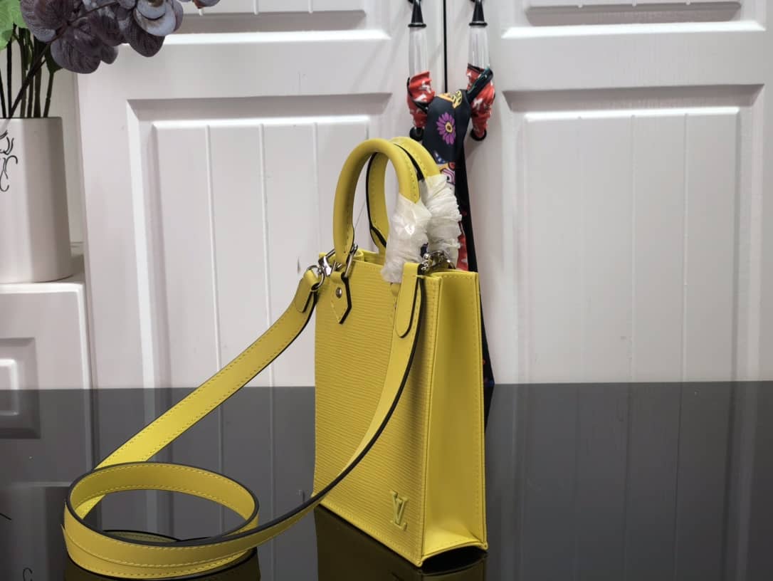 Louis Vuitton Petit Sac Plat Flat Shoulder Bag Replica Yellow M80169