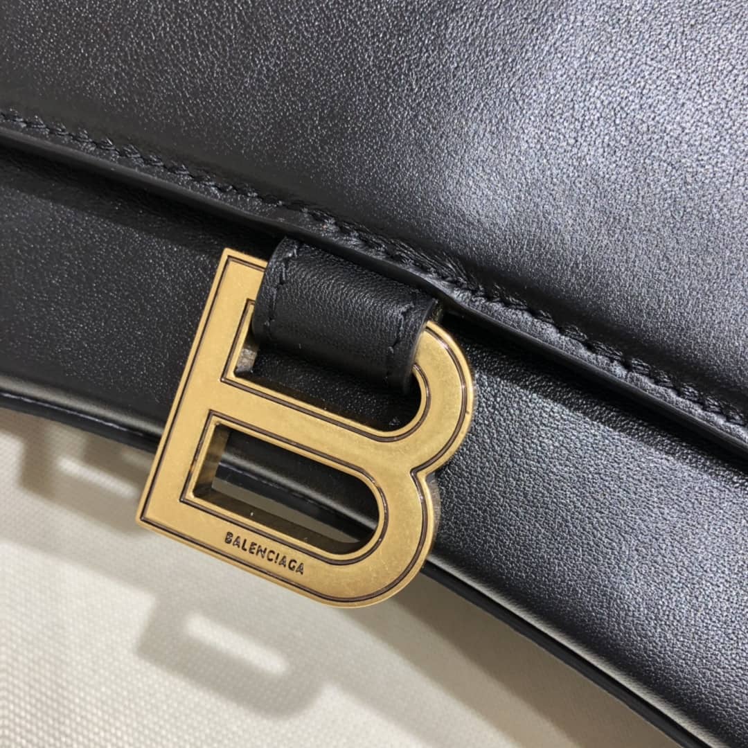 Balenciaga Hourglass Leather Top Handle Replica Bag
