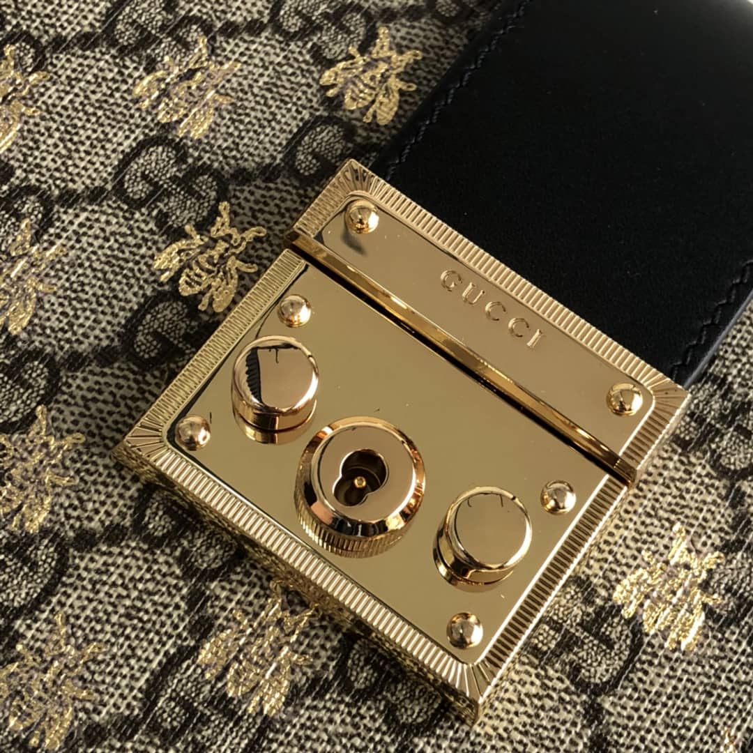 Gucci Padlock Medium GG Supreme Shoulder Bag Replica Brown 479197