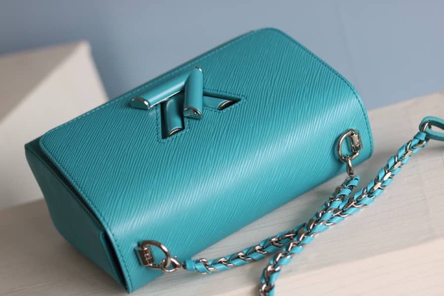 Louis Vuitton Twist MM Chain Leather Replica Bag Green M50282