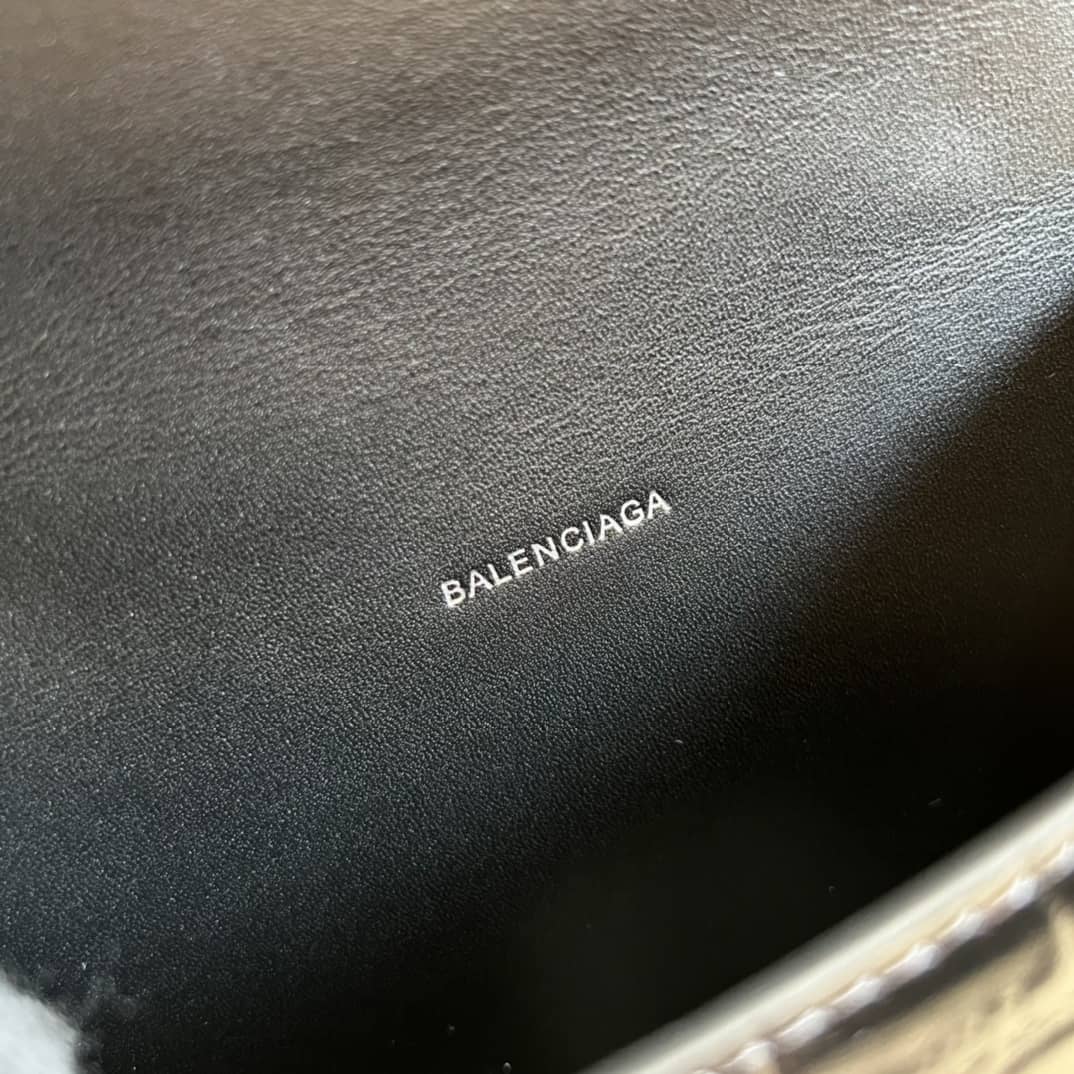 Balenciaga Hourglass Leather Top Handle Replica Bag