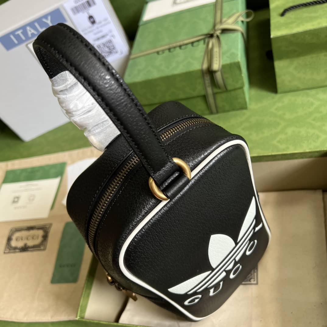 Gucci Adidas x Gucci Mini Top Handle Black 702387 Replica Clutch