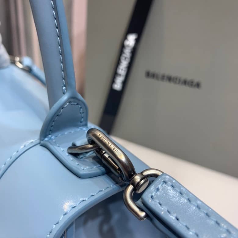Balenciaga Hourglass Leather Top Handle Replica Bag