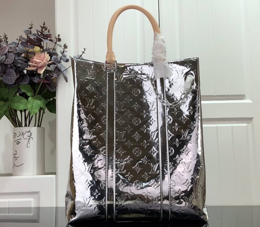 Louis Vuitton Sac Plat Monogram Mirror Coated Canvas Replica Bag