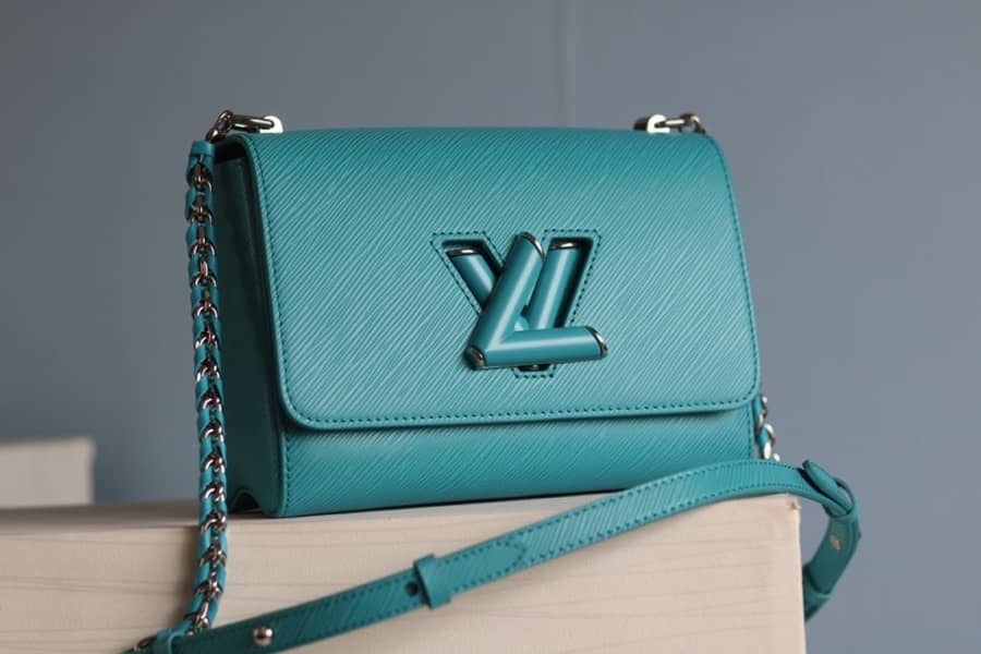 Louis Vuitton Twist MM Chain Leather Replica Bag Green M50282