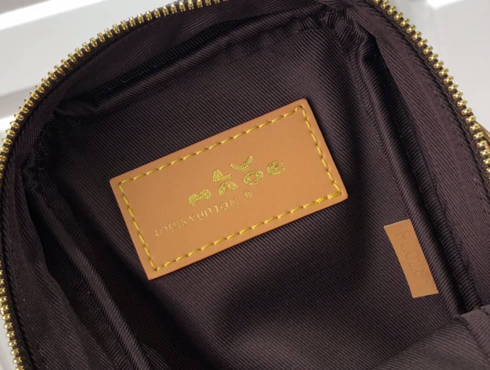 Louis Vuitton x Nigo Flap Double Pouch Brown M81005 Replica Phone Bag