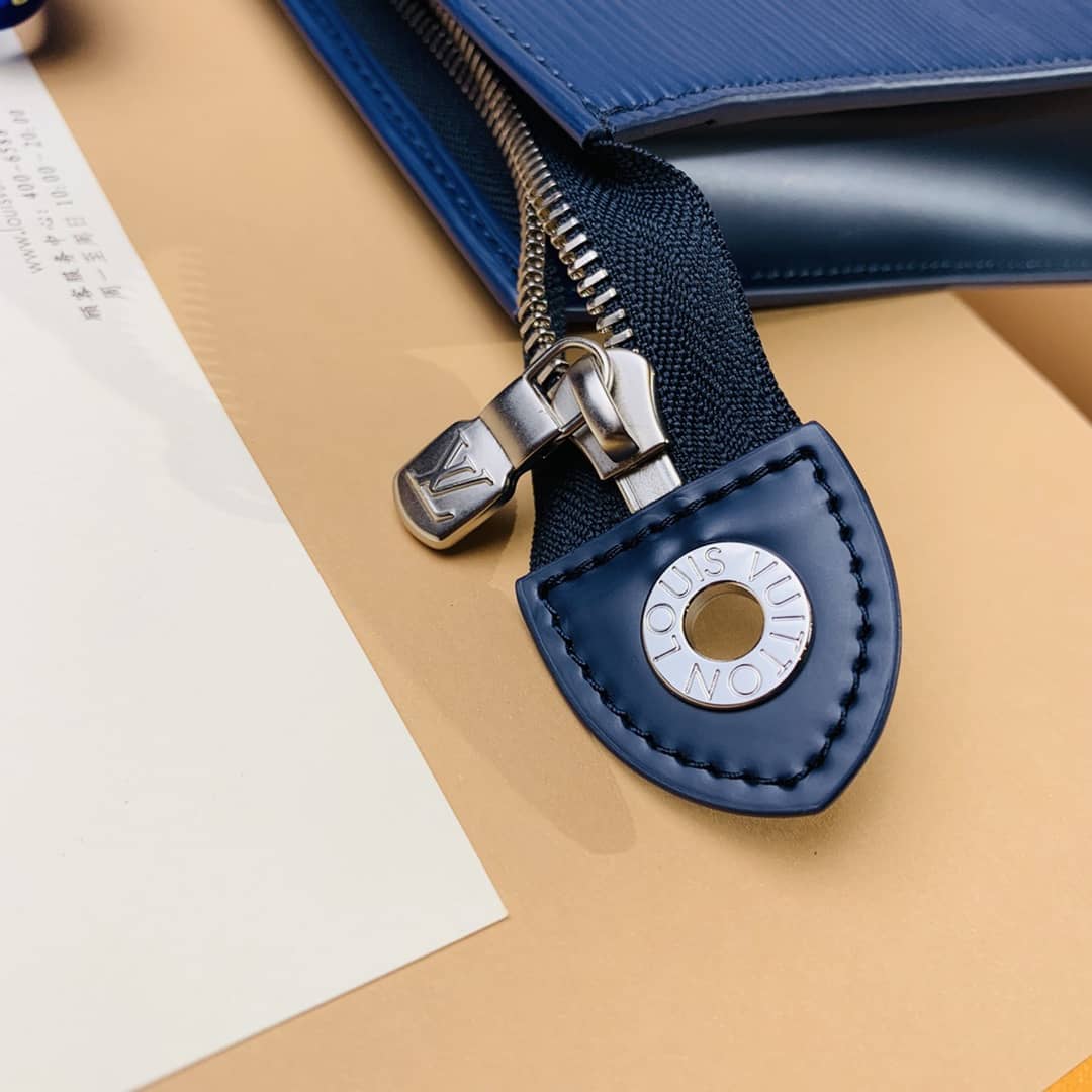 Louis Vuitton Replica Toiletry Pouch 26 Epi Leather Blue M41366