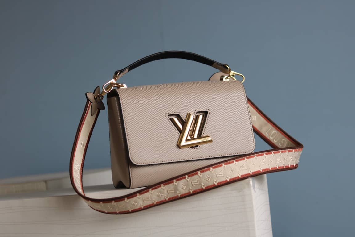 Louis Vuitton Textured Epi Leather Twist Series Bag Gray