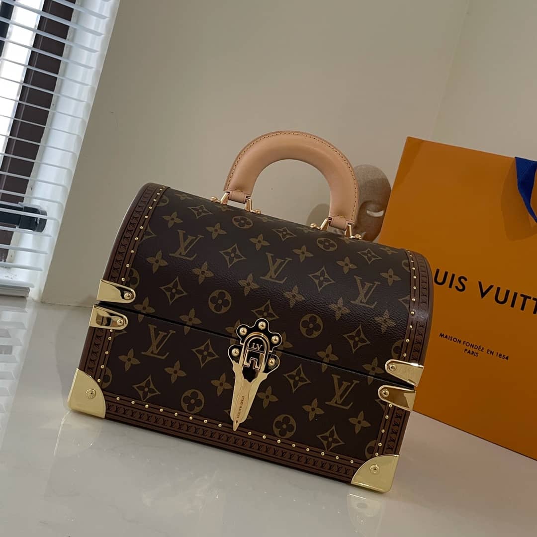 Best Replica Louis Vuitton Monogram Canvas Cotteville M20210 Replica Makeup Bag(ColaReps)