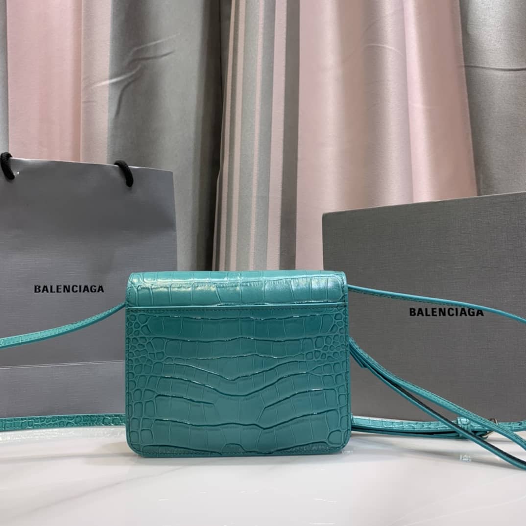 Balenciaga Crocodile Embossed Box Replica Shoulder Bag