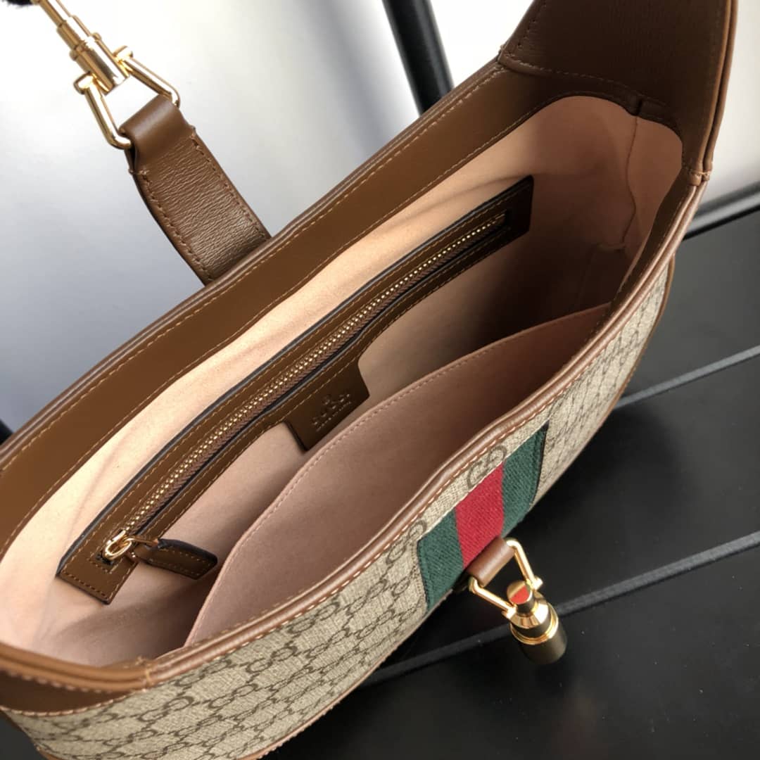Gucci GG Jackie 1961 Mini Shoulder Bag Replica Brown 637092