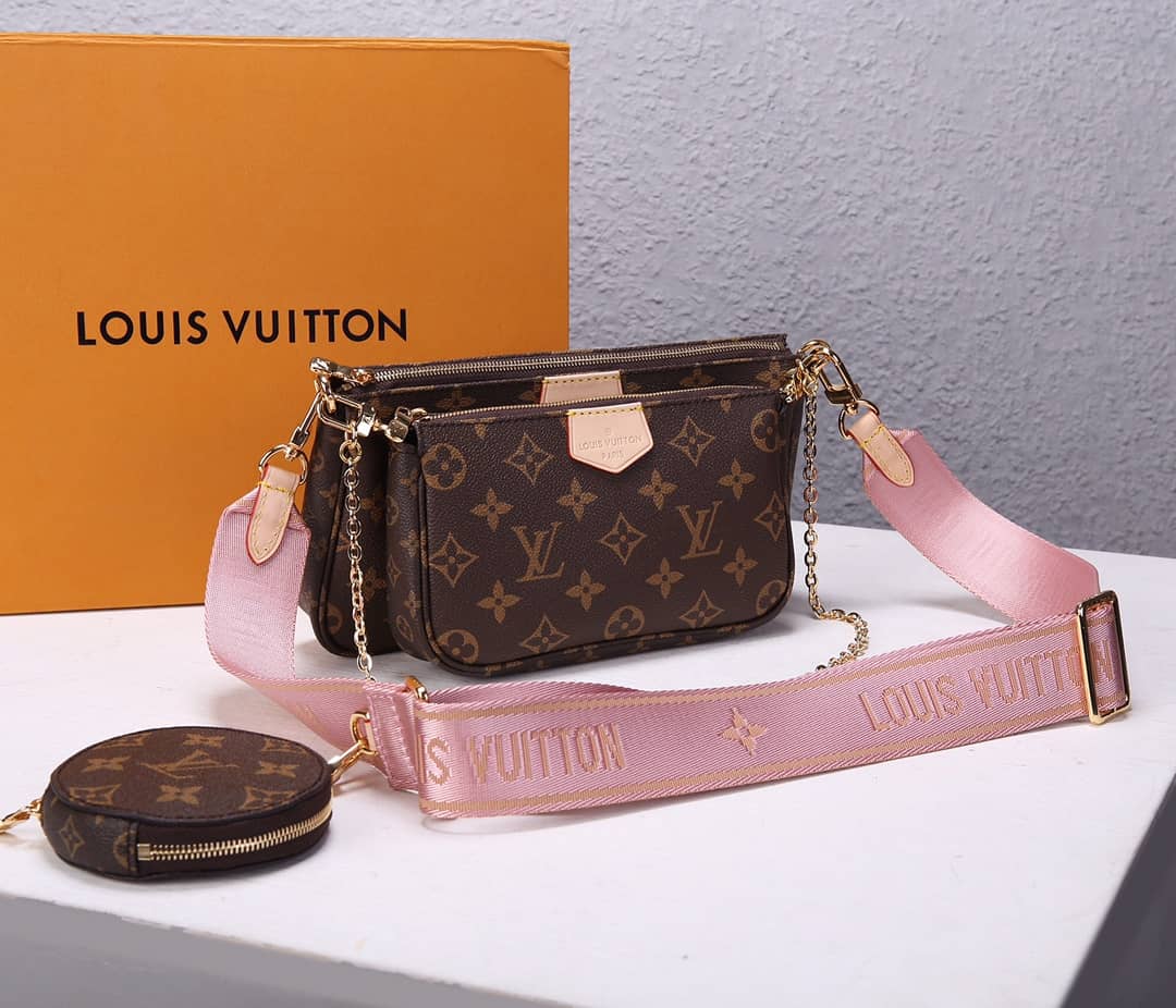 Louis Vuitton Multi Pochette Accessoires Replica Crossbody Bag Pink M44840