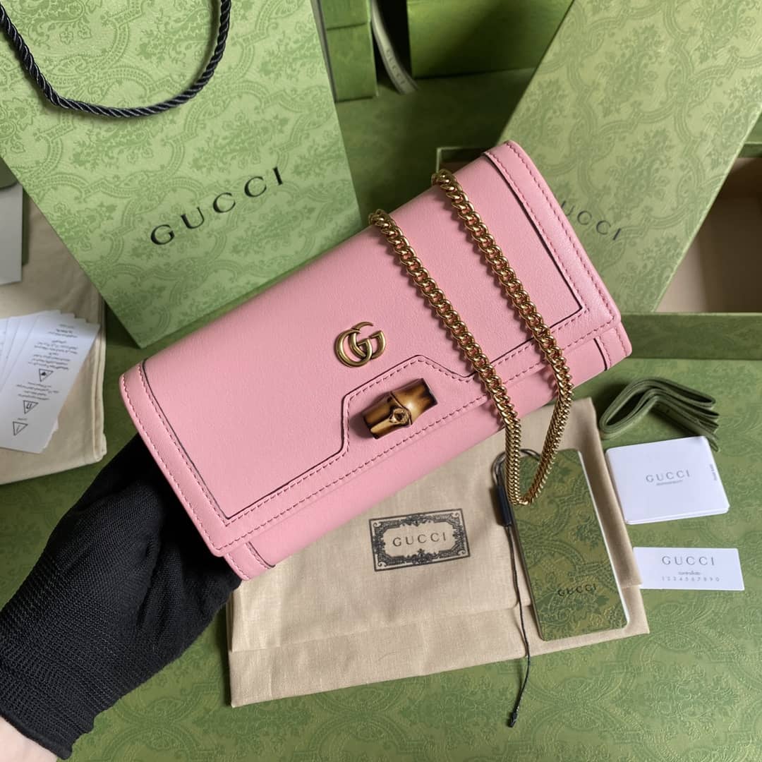 Gucci Diana Bamboo Chain Wallet Replica 658243