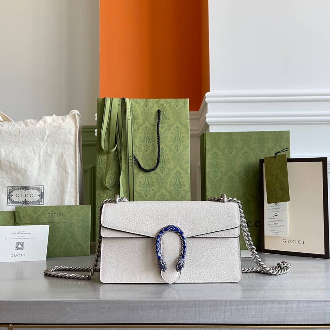 Best Replica Gucci GG Dionysus Small Shoulder Bag Replica White 499623(ColaReps)