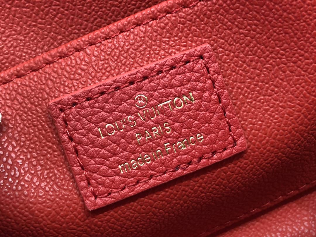 Louis Vuitton Pochette Dupe Monogram Cosmetic Pouch  Red M47515