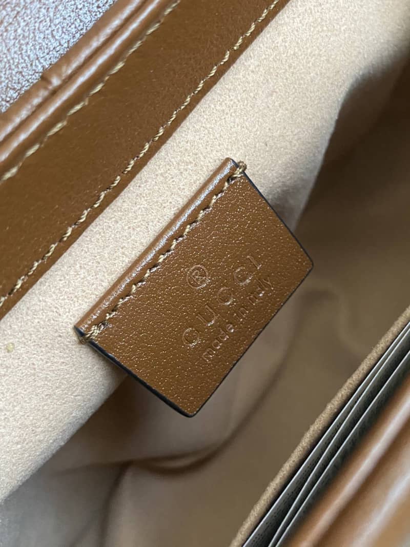 Gucci GG Marmont Mini Top Handle Bag Replica Brown 583571