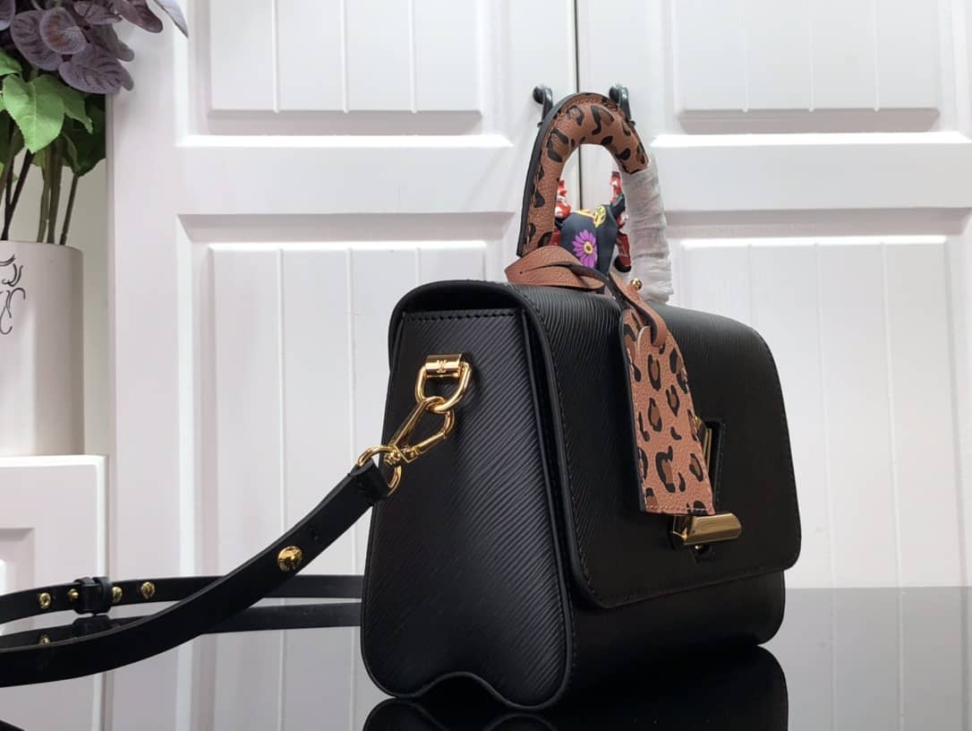 Louis Vuitton Twist MM Epi Grained Leather Replica Bag Black M58689
