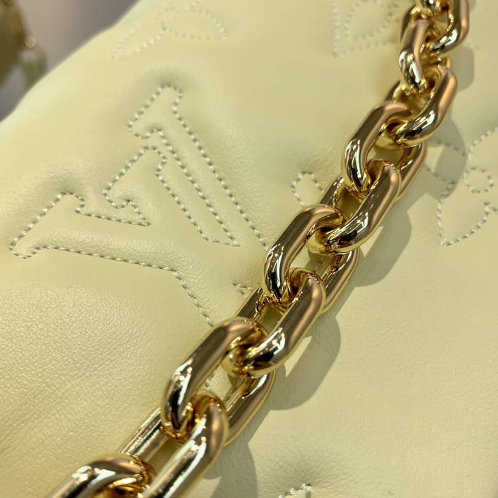 Louis Vuitton Wallet On Strap Bubblegram Leather Yellow M81400 Replica