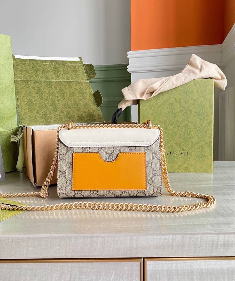 Gucci Padlock Small GG Chain Shoulder Bag Replica White 409487