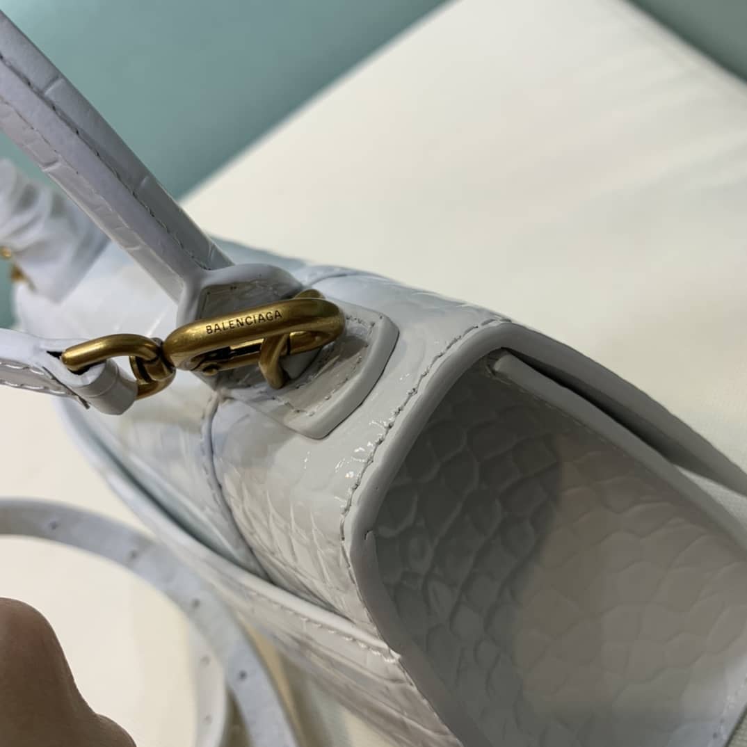 Balenciaga Hourglass Leather Top Handle Replica Bag