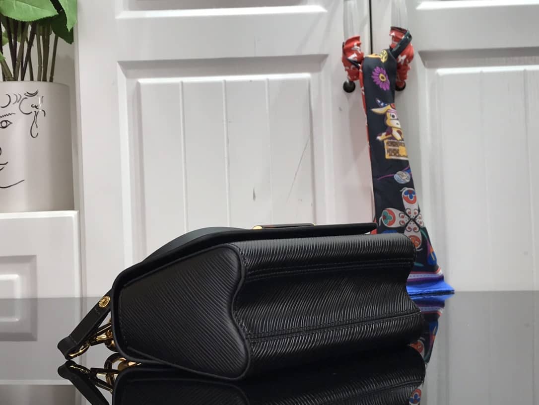 Louis Vuitton Monogram 2Way Leather TWIST Replica Handbag Black M58526