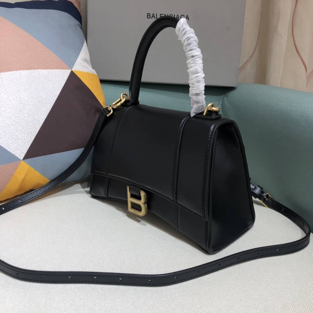 Balenciaga Hourglass Leather Top Handle Replica Bag