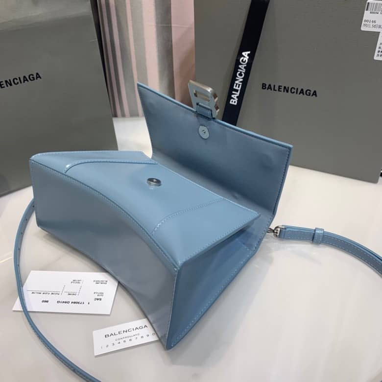 Balenciaga Hourglass Leather Top Handle Replica Bag