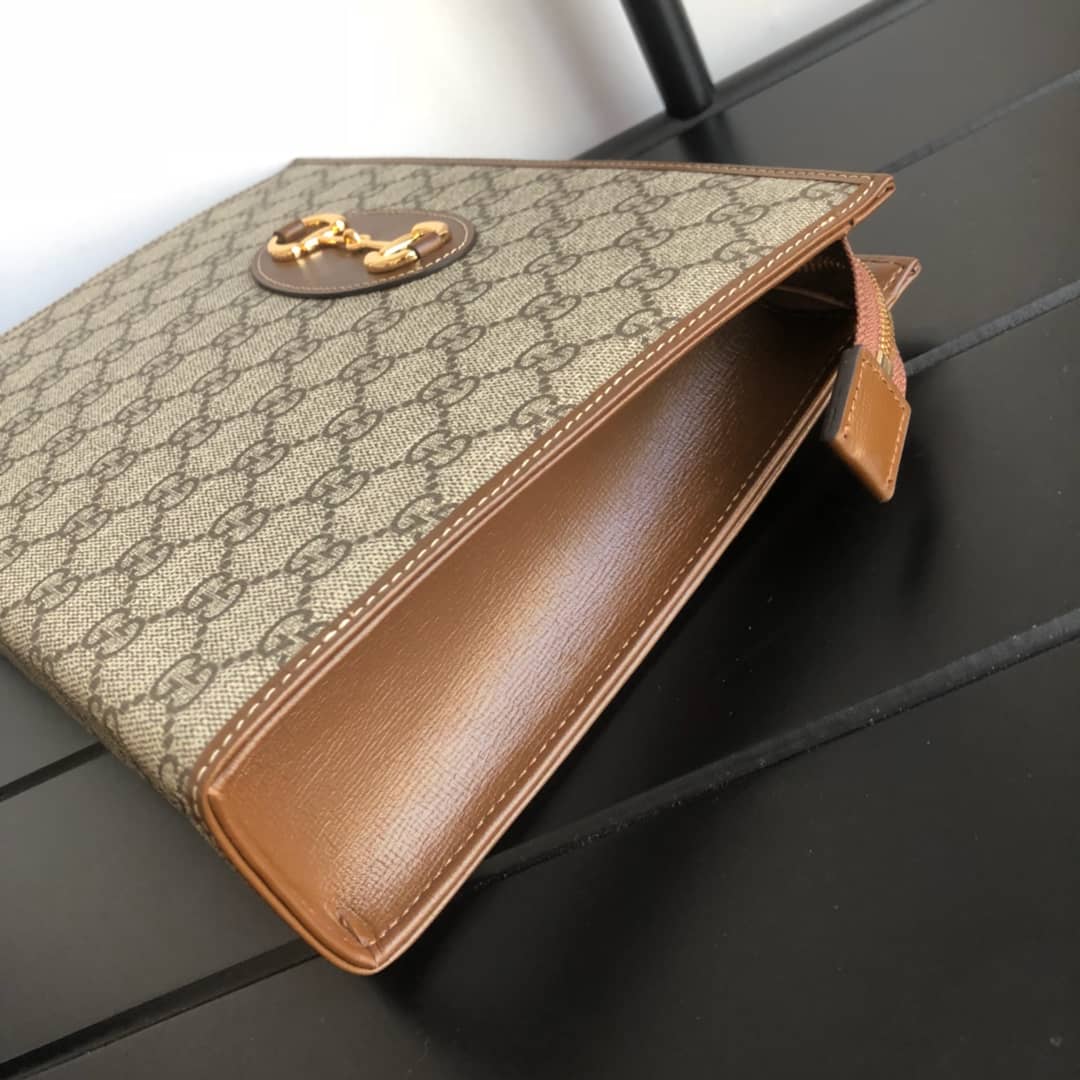 Gucci 1955 Horsebit Pouch Replica Brown 621890