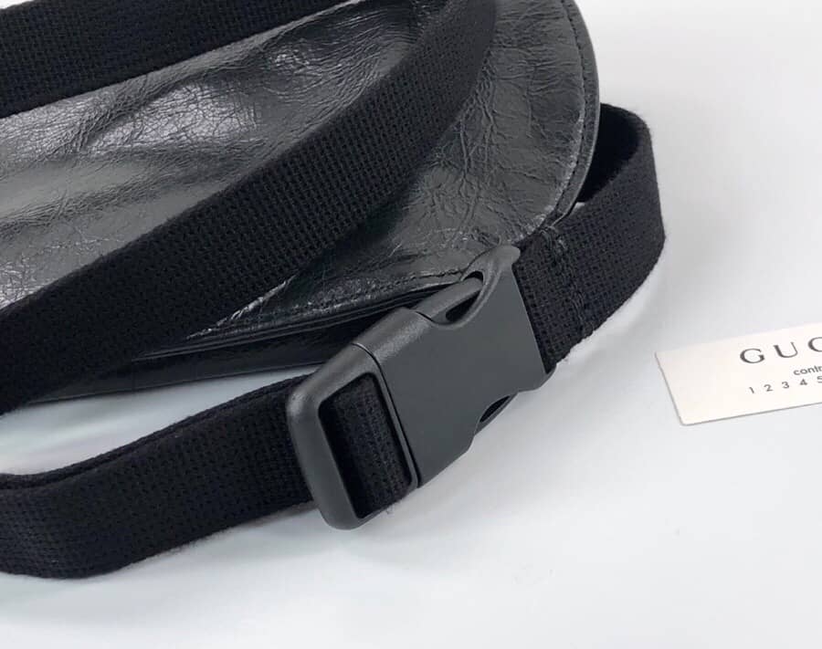 Gucci Soft Leather Belt Bag Replica Black 575857