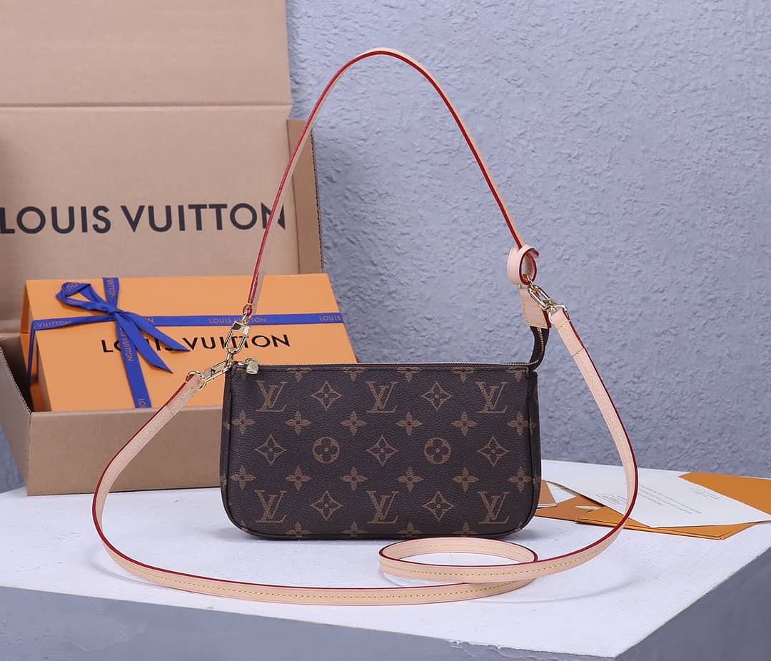 Louis Vuitton Replica Pochette Accessoires Canvas Brown M40712