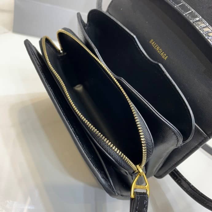 Balenciaga Crocodile Embossed Box Replica Shoulder Bag