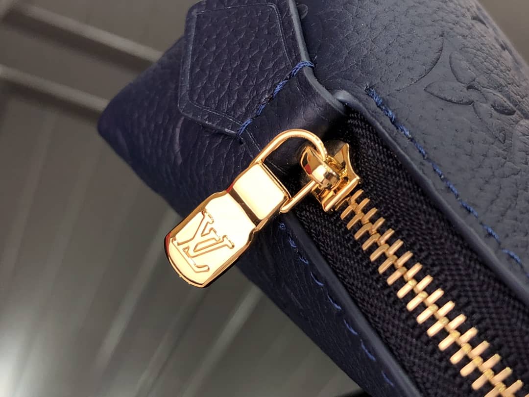 Louis Vuitton Pochette Dupe Monogram Cosmetic Pouch  Blue M47515