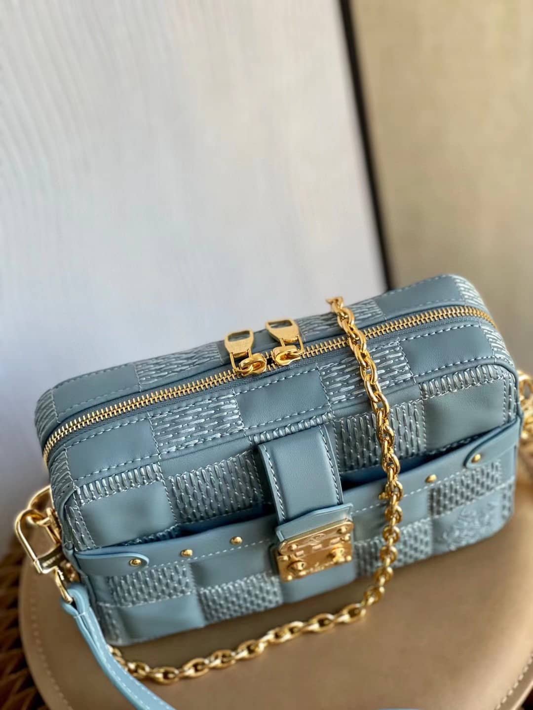 Louis Vuitton Troca PM Blue M59116 Replica Crossbody Bag